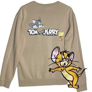 Tom and Jerry Sweatshirt Adult Oversized‎ Printed Retro Casual Cartoon Kidcore